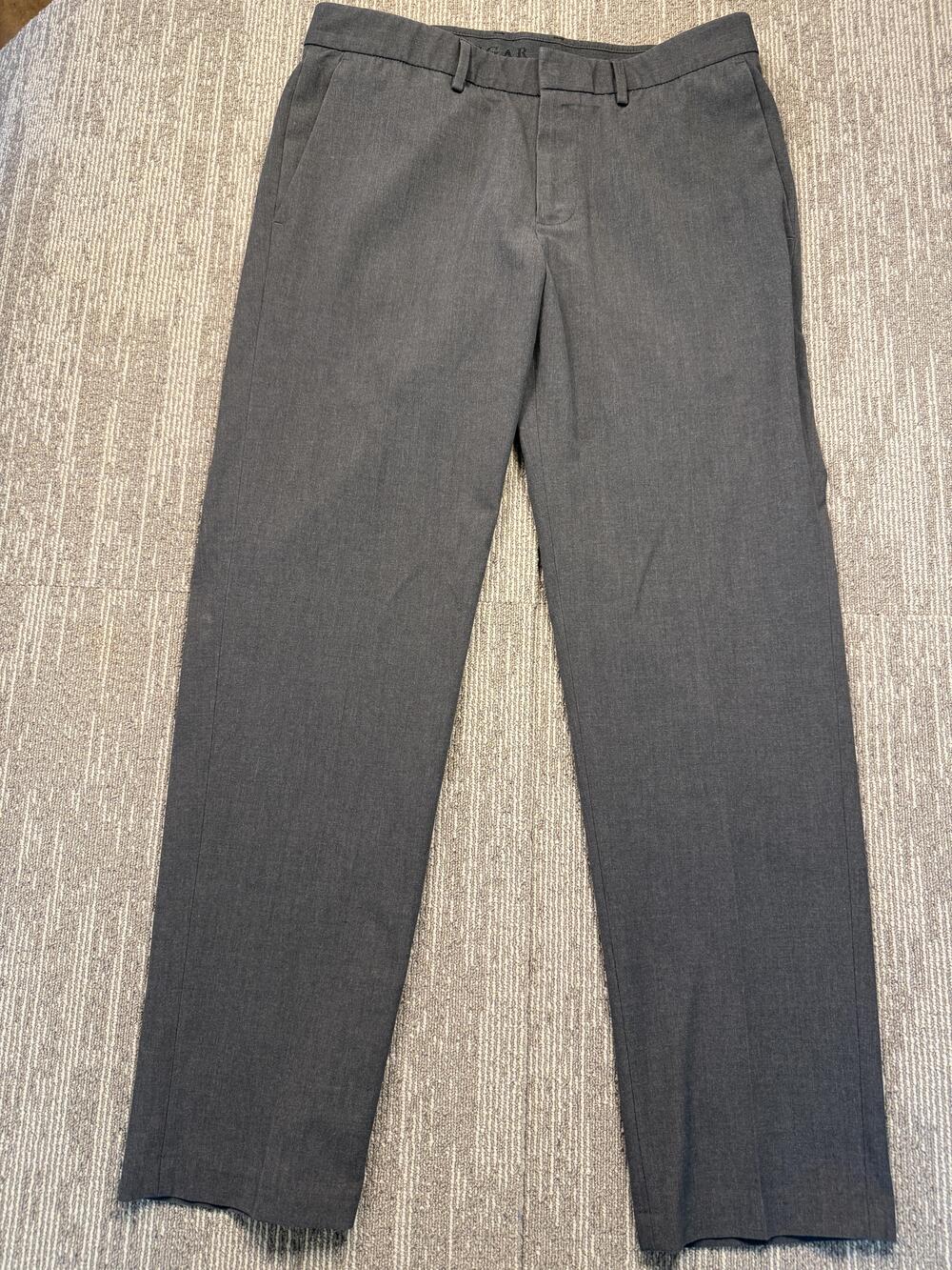 J.M. Haggar Dress Pants Mens 34x29 Gray Classic Fit Stretch Straight Leg